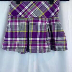 Plaid Purple and Gray Little‎ Girls Skirt